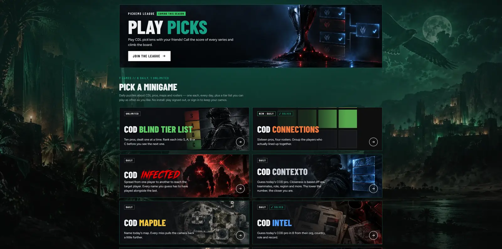 The site's home page, wearing the Riyadh camo